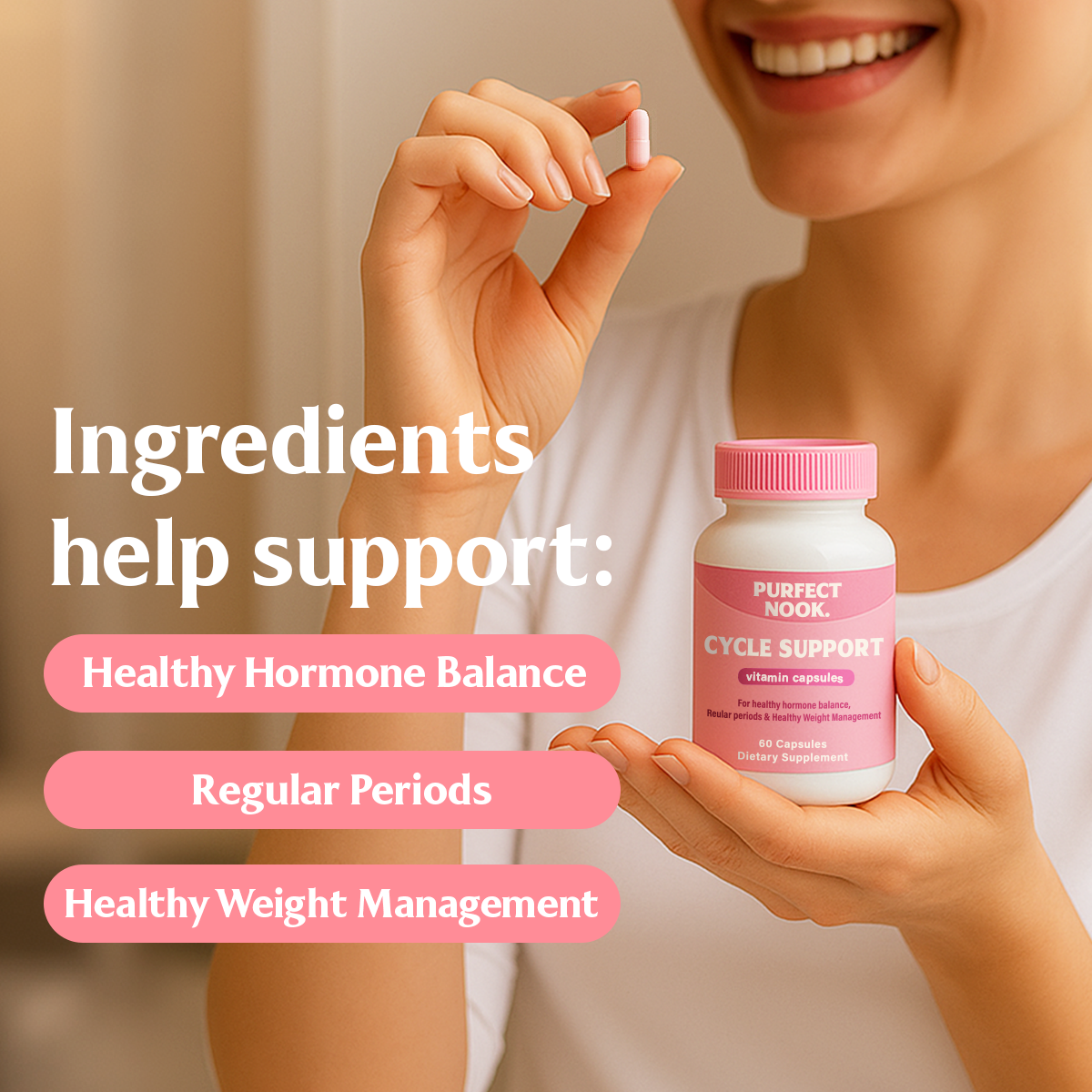 Purfectnook Cycle Support Vitamin Capsules