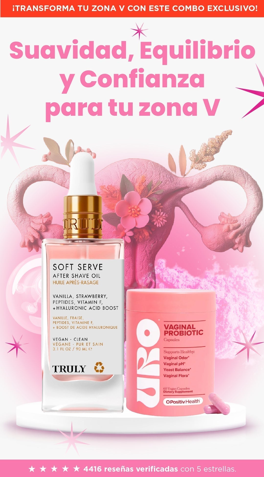 Combo Cuidado Intimo | Uro + Truly | Tu Zona V Merece lo Mejor.